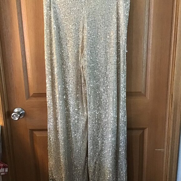 Premier Amour Gold Sequined Pants - Picture 3 of 3